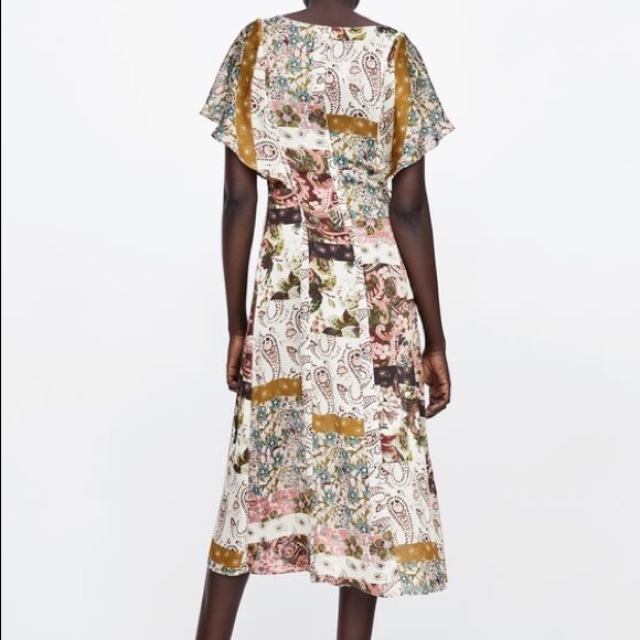 SALE‼️ Zara Flowy Patchwork Dress - Picture 5 of 5